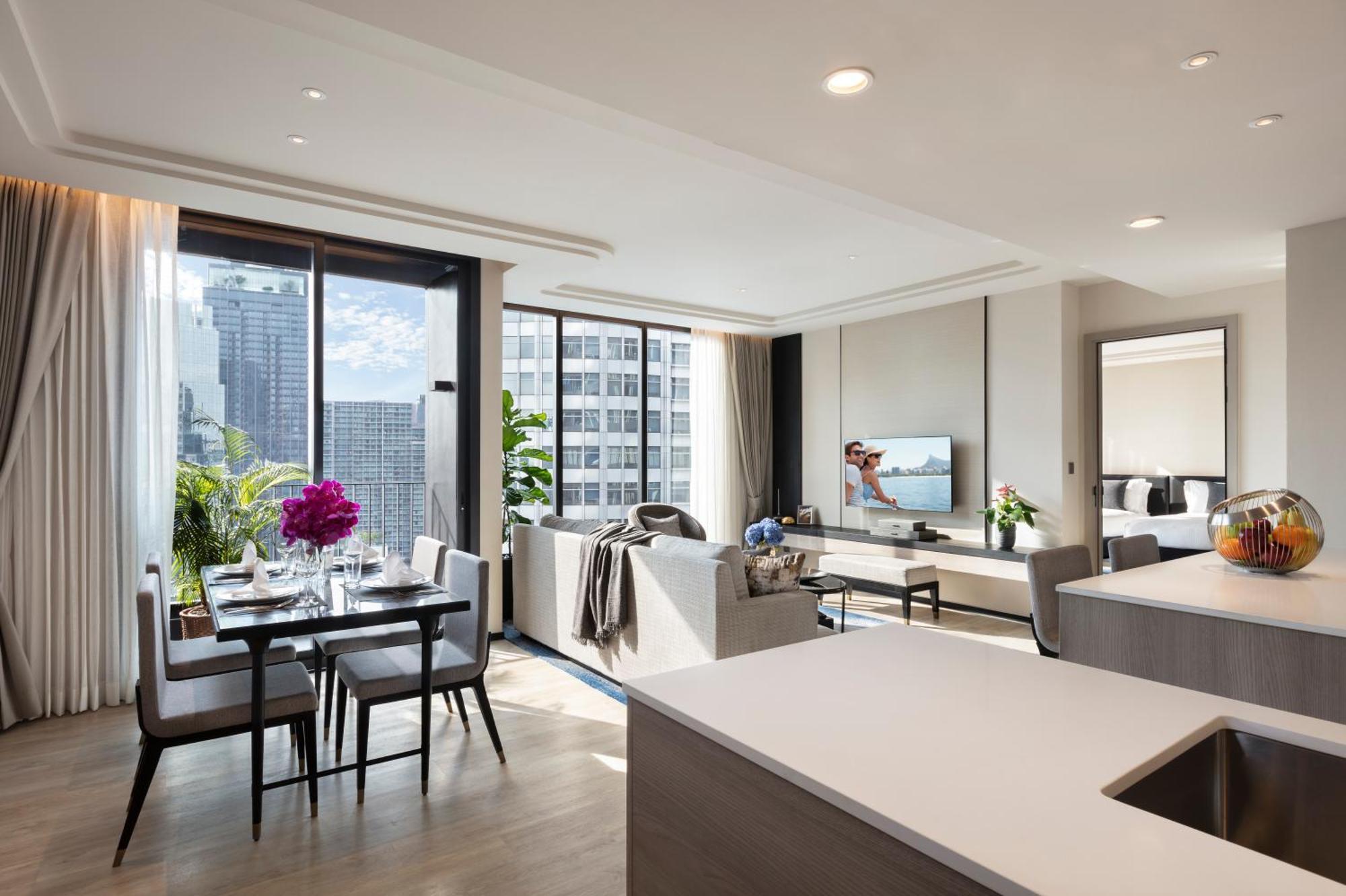 Ascott Thonglor Bangkok Hotel Eksteriør billede The interior of a typical apartment